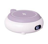 Posavasos eléctrico calentador de taza - púrpura 13,4 x 12,3 x 4,7 cm, 27 W, 9 V, calentamiento rápido, control de temperatura, té café bebida, función de planificación de carga inalámbrica