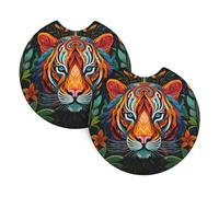 Posavasos impresos de The Mighty Tiger (6.9 cm de diámetro), absorbentes de agua y a prueba de fugas