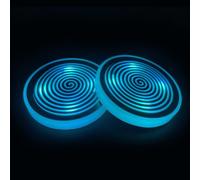 Posavasos LED para coche, portavasos LED para coche con luces, posavasos luminosos de acrílico para coche con carga USB para todos los modelos