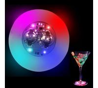 Posavasos LED para coche, posavasos iluminados con 7 colores luminiscentes | Tapete de carga USB, insertar lámparas LED de ambiente interior para la mayoría de vehículos