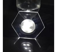 Posavasos LED, Posavasos Luminosos para Bebidas, Paquete de 4 Posavasos Acrílicos con Luces LED Multicolor, Posavasos para Bar, Cerveza, Fiestas (Blanco, Octogonal)
