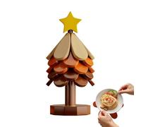 Posavasos para árbol de Navidad, posavasos de madera con aislamiento, juego de posavasos antideslizantes para bebidas, para mesa de comedor, apartamento, dormitorio, cocina, cocina, tazón de comida