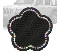 Posavasos para coche Bling, posavasos con soporte para vasos,Posavasos para PC para coche con diamantes de imitación brillantes - Alfombrilla de taza de viaje para mujer, portavasos para al