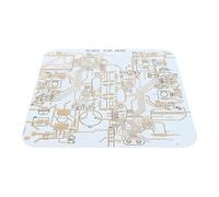 Posavasos para escritorio, tapete antideslizante para placa de circuito, posavasos modernos de fibra de vidrio, para mesa, bebida, bar, escritorio, cocina, dormitorio, café, cóctel, vino, bebida, agua