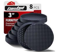 Posavasos para muebles: almohadillas antideslizantes de 3 pulgadas para suelos de madera dura, 8 tazas cuadradas de goma antideslizantes para muebles, protectores de pies antideslizantes para tapones