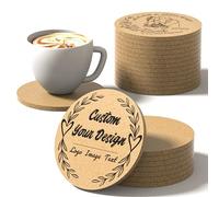 Posavasos personalizados, 30-100 unidades, posavasos de corcho personalizados para bebidas, grabado con láser, texto con logotipo personalizado, antideslizantes, resistentes al calor, para regalos de