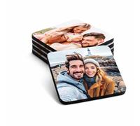 Posavasos Personalizados con Foto y Texto, Redondos o Cuadrados