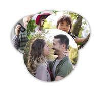 Posavasos Personalizados con Fotos y Texto, Diseño Circular, Set de 4, Regalo, Familia, Amigo, Amiga, Pareja, Padres, Abuelos.