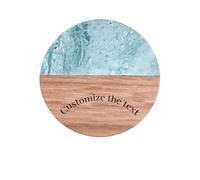 Posavasos personalizados, posavasos personalizados de mármol y madera con monograma grabado, logotipo de texto personalizado, recuerdos de boda, para el hogar, bar y mesa de café