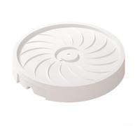 Posavasos redondo con ruedas giratorias y caja de drenaje para una fácil movilidad de plantas en interiores y gestión del agua (blanco, 30 cm)