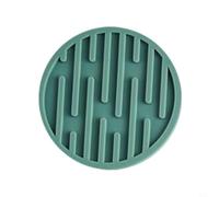 Posavasos redondo de silicona para tazas de café y té, protector de mesa resistente al calor con borde a prueba de derrames y parte inferior antideslizante para un uso estable en cualquier lugar