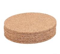 Posavasos redondos de corcho aptos para grabado, resistentes al calor, 9 5 cm de diámetro, 3 mm de grosor, juego de 6 o 12 unidades para uso diario (6 unidades redondas)