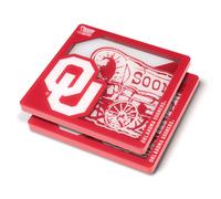 Posavasos YouTheFan de la NCAA Oklahoma Sooners con el logotipo 3D