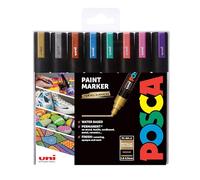 Posca 153544855 - Set de rotuladores de pintura al agua con punta redondeada