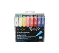 Faber-Castell uni-ball 186716 - Marcador POSCA con punta redonda extrafina, juego de 16