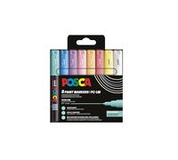 Uni-Ball 186752 - POSCA Marker Set, 8 rotuladores acrílicos PC-1MC, rotulador permanente 0,7-1 mm punta redonda