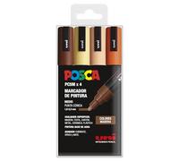 Posca Estuche de marcadores PC-5M Colores madera 4 Uds
