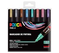 POSCA estuche marcadores PC-5M Colores metálicos 8 Uds