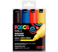 Posca Estuche de marcadores PC-7M Colores básicos 4 Uds