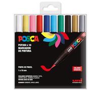 Posca estuche marcadores PCF-350 Colores básicos 10 Uds