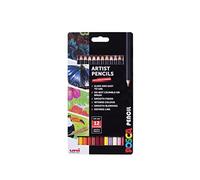 POSCA KPE-200 Lápices de colores de aceite, cera. Punta resistente de alta calidad para artes, manualidades. Uso multisuperficie en madera, tela, papel, cartón y lienzo. Perfecto para dibujo creativo.