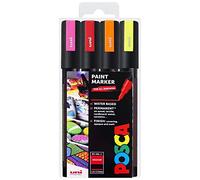 posca - Marcador de pintura fluorescente PC-5M - Juego de 4 - En cartera