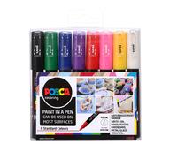 Posca Marcadores De Pintura PC-1M Punta Extra Fina 8 Colores