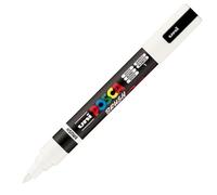 POSCA Mitsubishi Pencil - Rotulador PC5BR - Punta de cepillo mediano, semiflexible, pintura a base de agua, todo soporte, color blanco