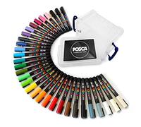 Posca para Colorear - PC-3M Rango Completo Conjunto de 32 - Transparente Frasco de Plástico