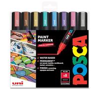 POSCA estuche marcadores PC-5M Colores metálicos 8 Uds