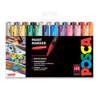 Posca PC-1M Pintura Arte Rotuladores Tela Vidrio Metal Pluma 21 Colores En Funda