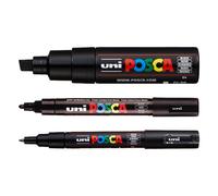 POSCA PC-1MC/5M/8K rotulador negro (3 unidades)
