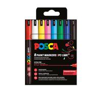 uni-ball Rotuladores POSCA 181708 punta calibrada, 8 unidades, color primario