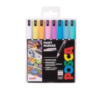 Posca PC-1MR - Rotuladores permanentes a base de agua, punta ultrafina para artes y manualidades, uso multisuperficie en madera, metal, papel, cartón, vidrio, tela, cerámica y piedra,