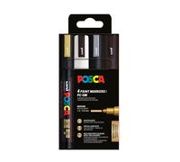 POSCA PC-3M rotulador (0,9 - 1,3 mm redondo) | Pack 4 uds