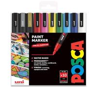Posca PC-3M - Rotuladores para pintar, punta de 0,9 a 1,3 mm, 10 unidades