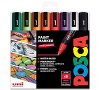 Posca - PC-5M - Rotuladores de pintura - 1,8-2,5 mm - Juego de 8 rotuladores en tonos de Halloween en estuche de regalo