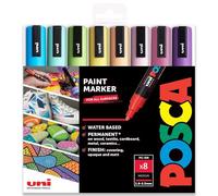 Posca - PC-5M - Rotuladores de pintura artística - 1,8-2,5 mm - Juego de 8 tonos de primavera en caja de regalo