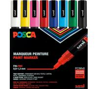 Uni posca Pintura Color Rotulador Punta Fina Juego 8 Color Set (PC-3M8C) Japón