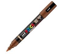 POSCA PC5BR, rotulador de pintura de base de agua, color marrón | Uni Mitsubishi Pencil - Punta semiflexible media 1,0-4,0 mm. Colores que cubren permanentes sobre superficies porosas