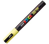 POSCA - Rotulador acrílico PC-3M con punta redonda fina, amarillo claro | Rotulador con punta redonda de 0,9-1,3 mm para casi todas las superficies