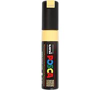 POSCA - Rotulador acrílico PC-8K punta en cuña, naranja neón | Rotulador con punta en cuña de 8 mm para casi todas las superficies