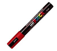 Posca Rotulador Osama Uni PC5, 6 unidades, punta redonda mediana con trazo de 1,8 mm a 2,5 mm, color rojo rojo