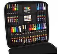 Posca Rotulador permanente a base de agua - PC-1MR / PC-3M / PC-5M - Multiuso - Caja de regalo de exhibición de 27 bolígrafos - Juego de iniciación