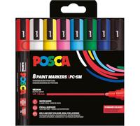Posca Rotuladores acrílicos permanentes PC-5M punta redonda 1,8-2,5 mm Pack de 8