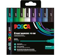 Posca Set de 8 rotuladores acrílicos PC-5M permanente punta redonda 1,8-2,5 mm