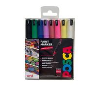 Posca Rotuladores PC-1MR Ultra Fino Acrílico Punta de Fieltro Colorido Permanente Marcadores de Pintura para Adultos Niños Perfecto para Colorear, Tela, Graffiti, Acuarela, Dibujo de Contornos,