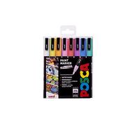 Posca Rotuladores PC-3M de punta de fieltro acrílico fino de colores permanentes para adultos y niños. Perfecto para colorear, tela, graffiti, acuarela, dibujo de contornos, ventanas y arte de cristal