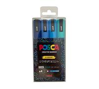 Posca Rotuladores PC-5M de punta de fieltro acrílico de colores permanentes para adultos y niños. Perfecto para colorear, tela, graffiti, acuarela, dibujo de contornos, ventanas y arte de cristal.