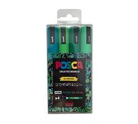 Posca Rotuladores PC-5M de punta de fieltro para colorear de pintura acrílica. Marcadores permanentes de colores opacos para adultos y niños. Ideal para tela, graffiti, acuarela, contorno, dibujo,